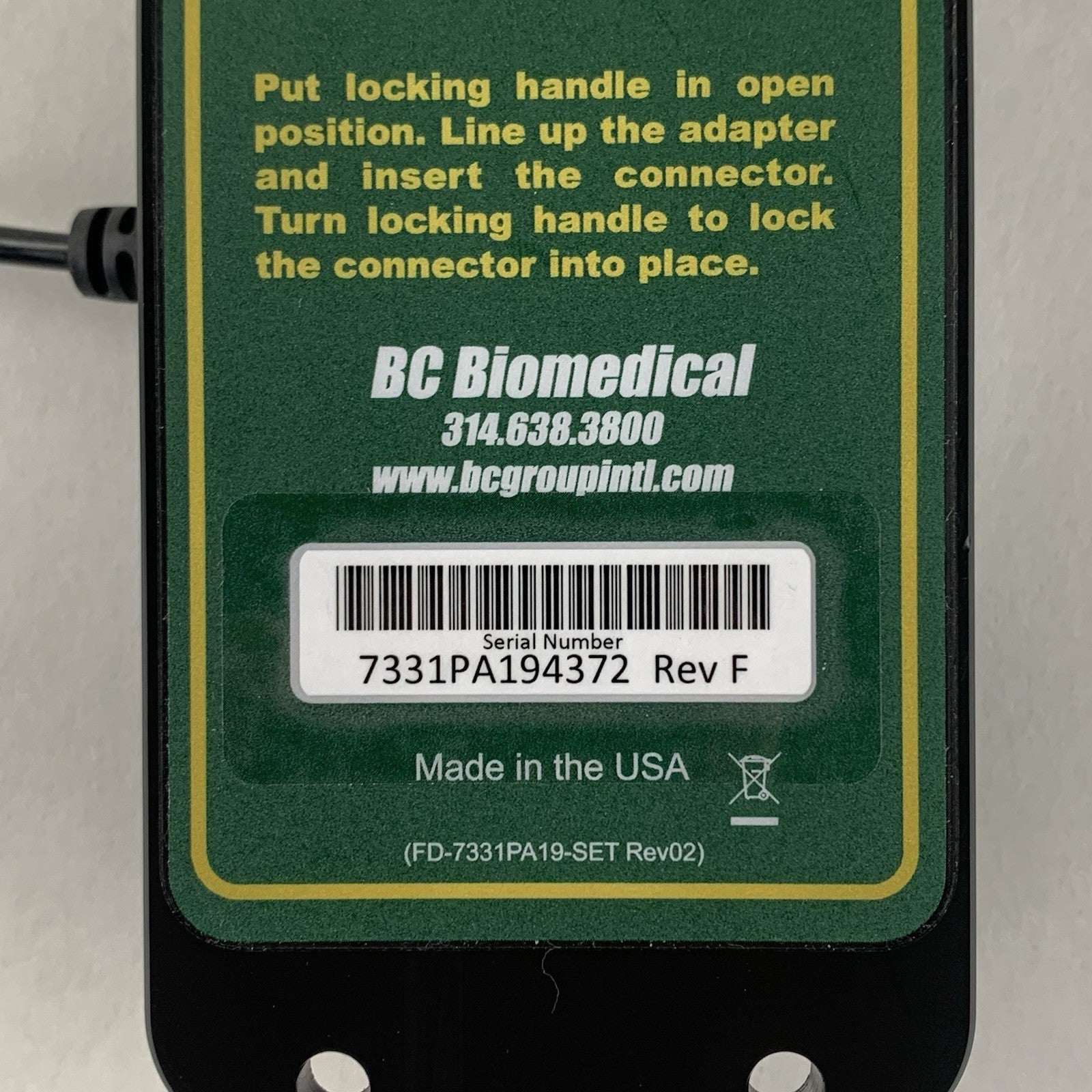 BC Biomedical ULT-PA-19 Transducer Adapter Untested3