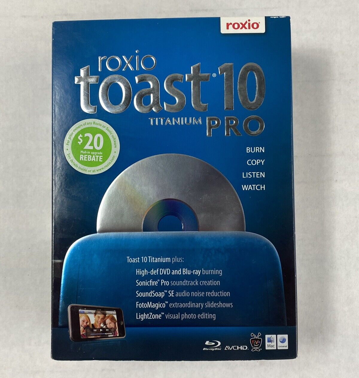 Open Box Roxio Toast 10 Titanium Pro For Mac