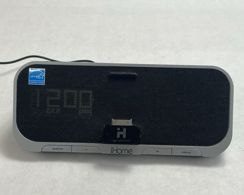 iHome iA5 AM/FM Alarm Clock Radio Speaker Dock Adapter Tested No Power Cord
