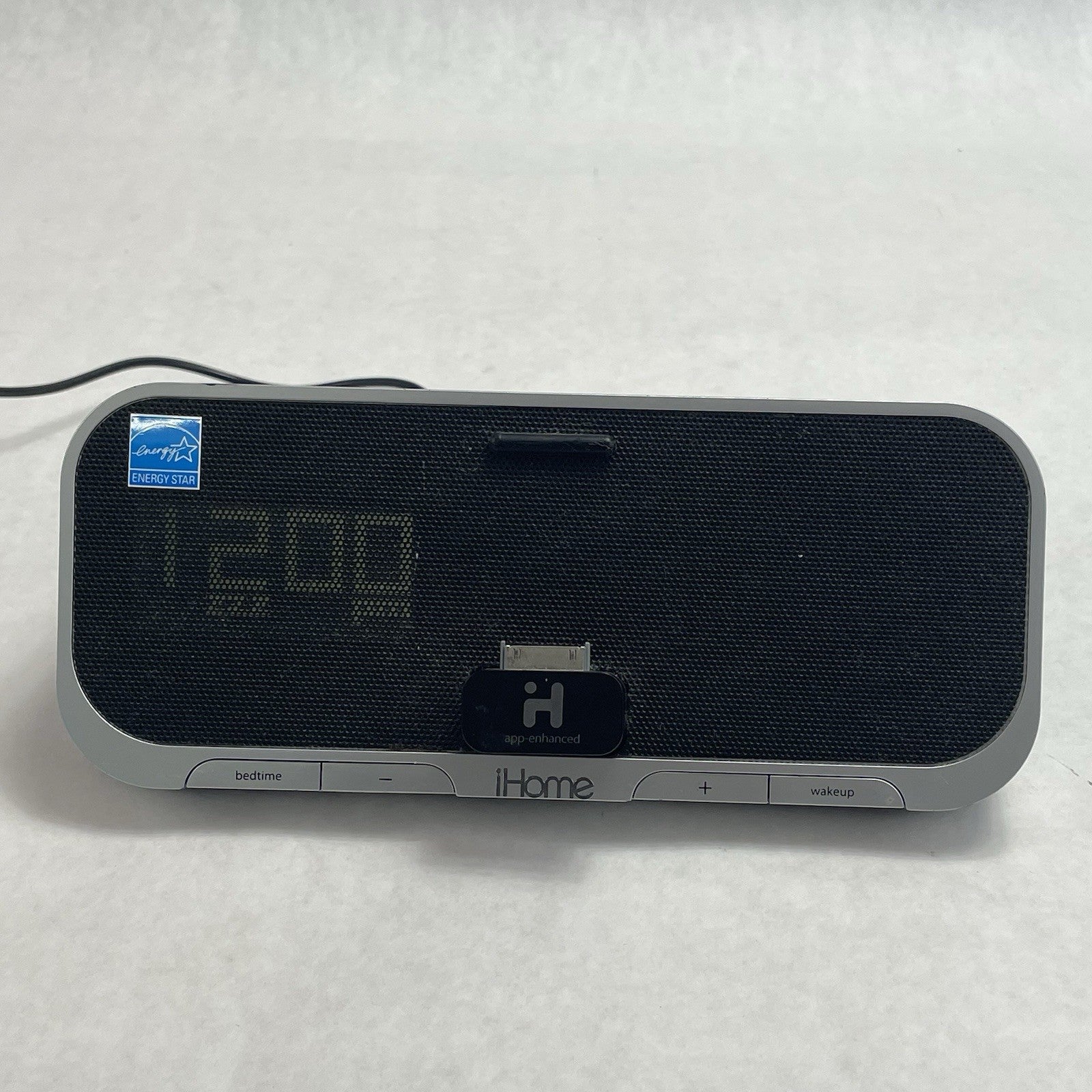 iHome iA5 AM/FM Alarm Clock Radio Speaker Dock Adapter Tested No Power Cord1