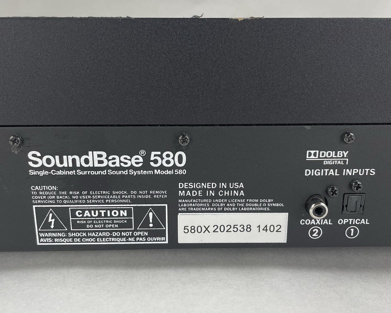 ZVOX 580 Sound Bar Sound Base Cabinet Box Subwoofer Sound System TV Platform Blk