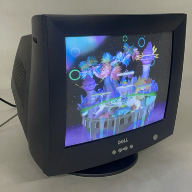 Dell E772c 17" Color CRT VGA SVGA Computer Monitor For Parts Or Repair