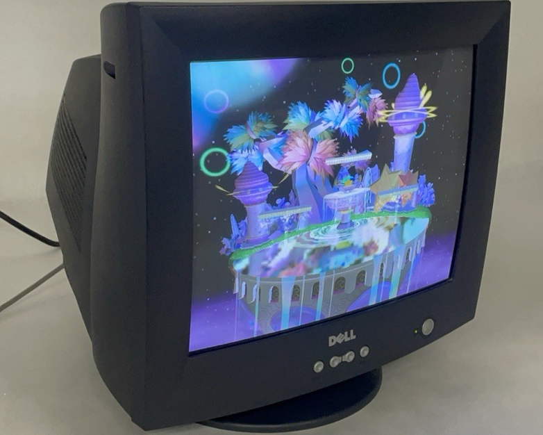 Dell E772c 17" Color CRT VGA SVGA Computer Monitor For Parts Or Repair