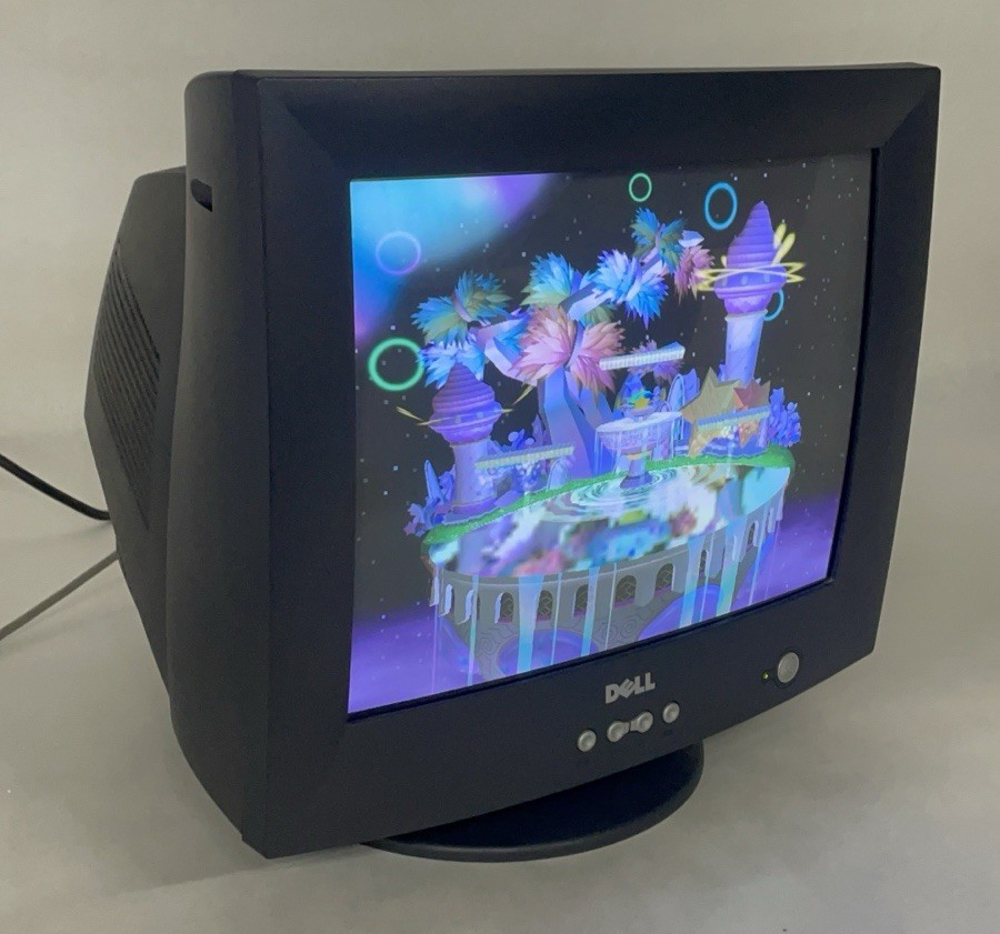 Dell E772c 17" Color CRT VGA SVGA Computer Monitor For Parts Or Repair0