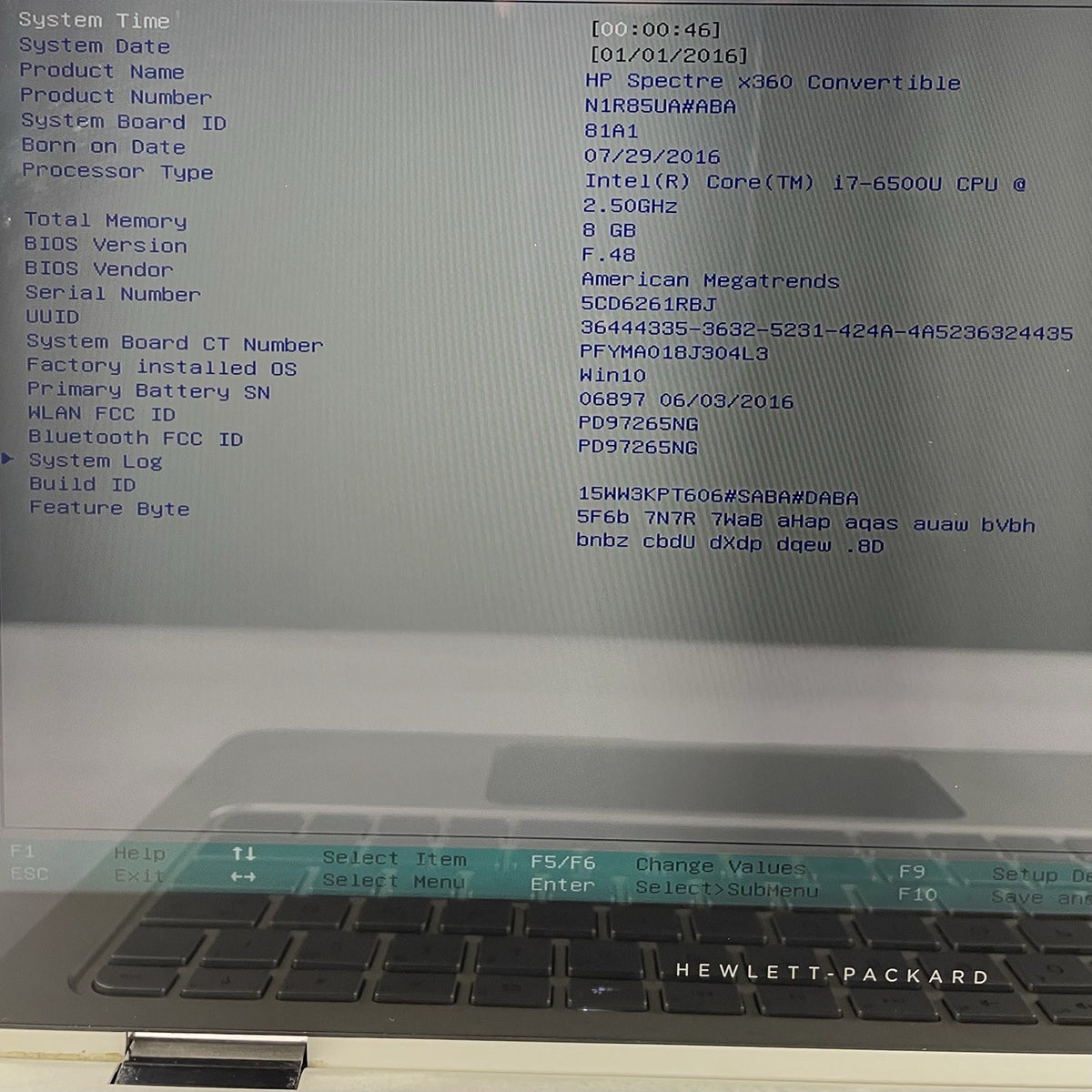 HP Spectre x360 13.3" i7-6500U 2.50 GHz 8 GB RAM No SSD/OS/AC - USB3