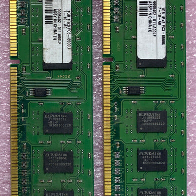 Lot( 2 ) 1GB Kingston KF680F-ELD DDR3 PC3-8500U 1066MHz 240Pin DIMM Desktop RAM