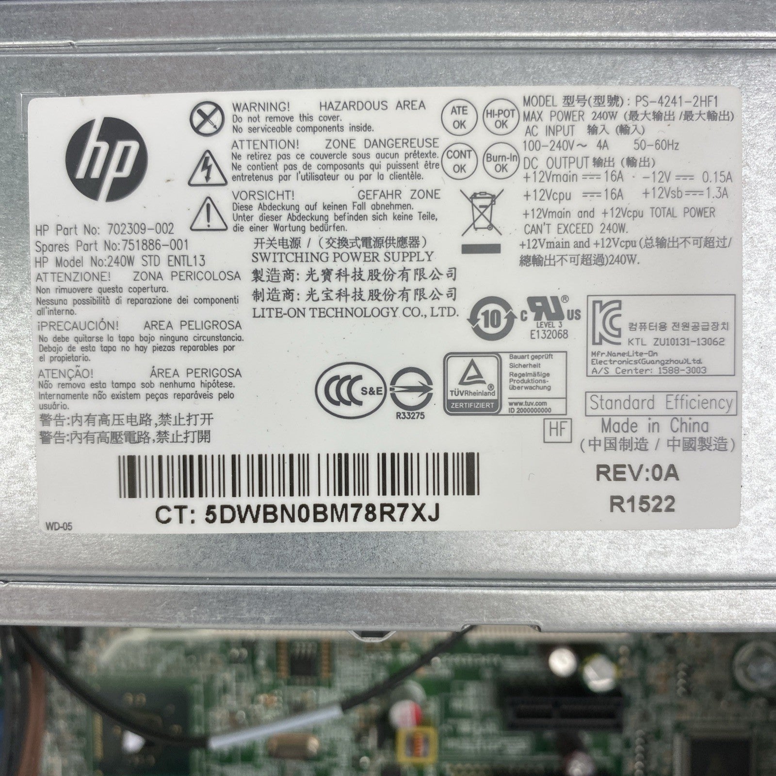 HP EliteDesk 800 G1 SFF Intel Core i5-4590 3.30GHz 8GB RAM No HDD No OS