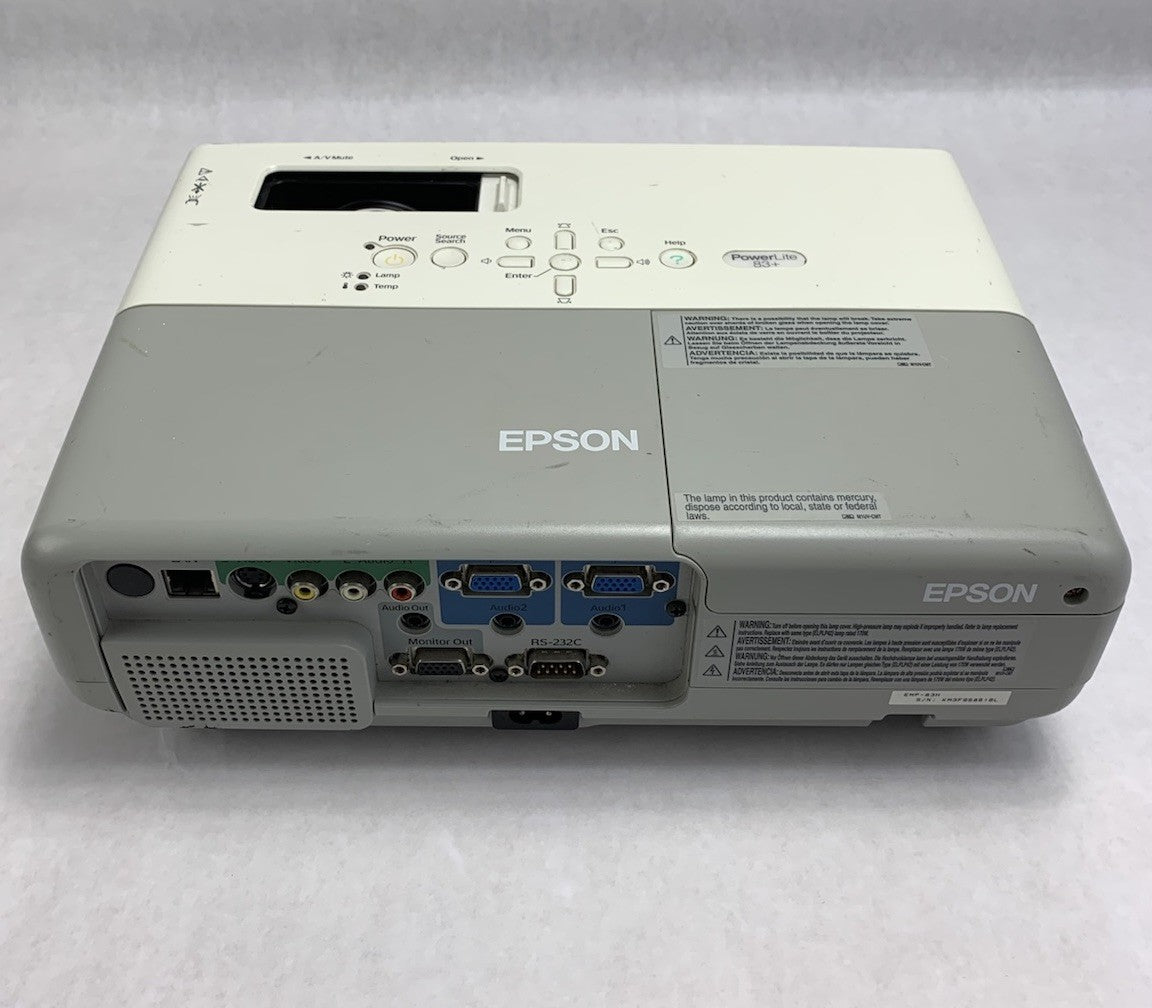 Epson EMP-83H PowerLite 83+ LCD Lamp Projector 573 Lamp Hours No Remote4