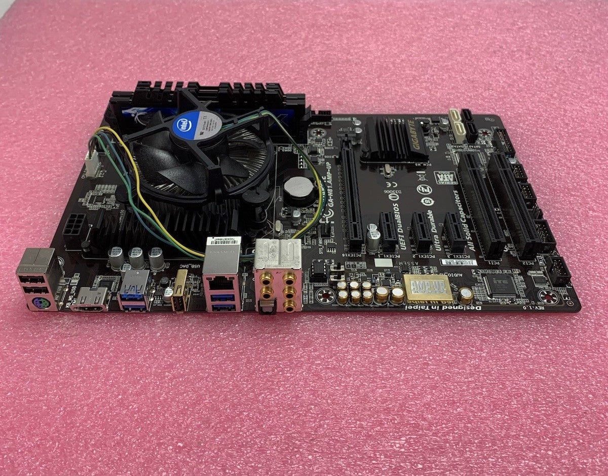 Gigabyte GA-H81.AMP-UP Motherboard Intel Pentium G3220 3.0GHz 8GB RAM w/ Shield5