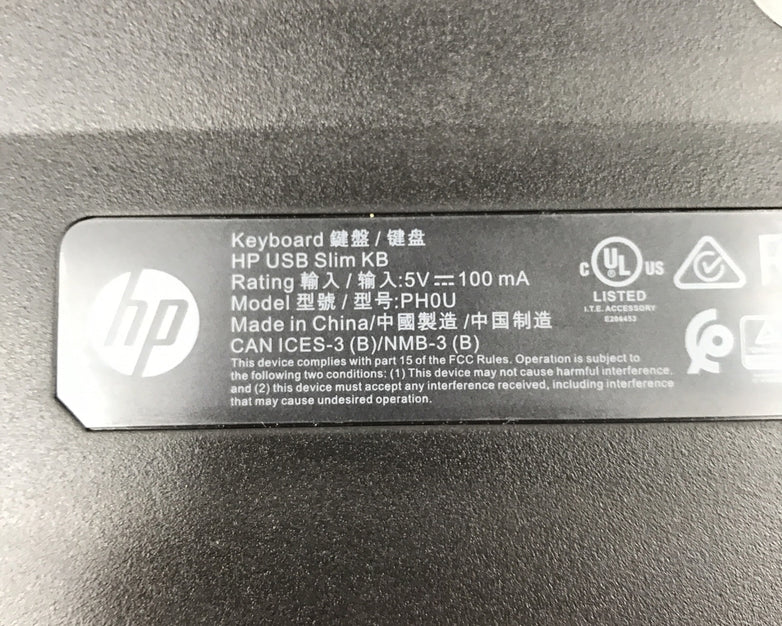 HP USB Slim KB Black Model PH0U (Lot of 2)