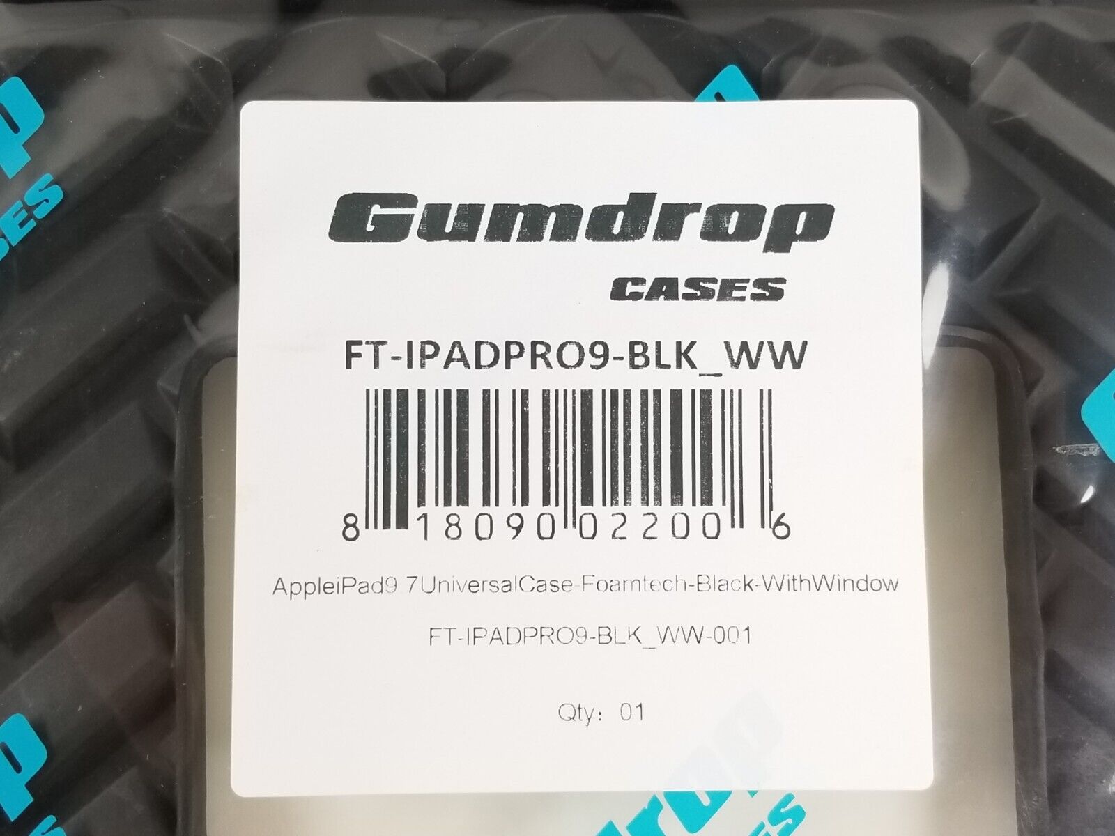 Gumdrop Cases FT-IPADPRO9-BLK_WW for Apple iPad 9.7 Universal Case Foamtech