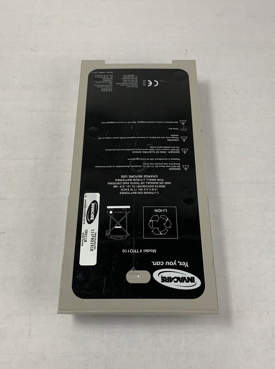 Invacare TPO110 Battery Pack SOLO2 Replacement Batteries Pack 1156904 C