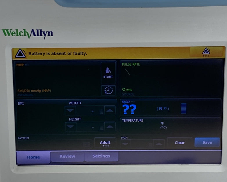 Welch Allyn 63MTXX Vital Sign Monitor 6000 Series 901060 - No Battery