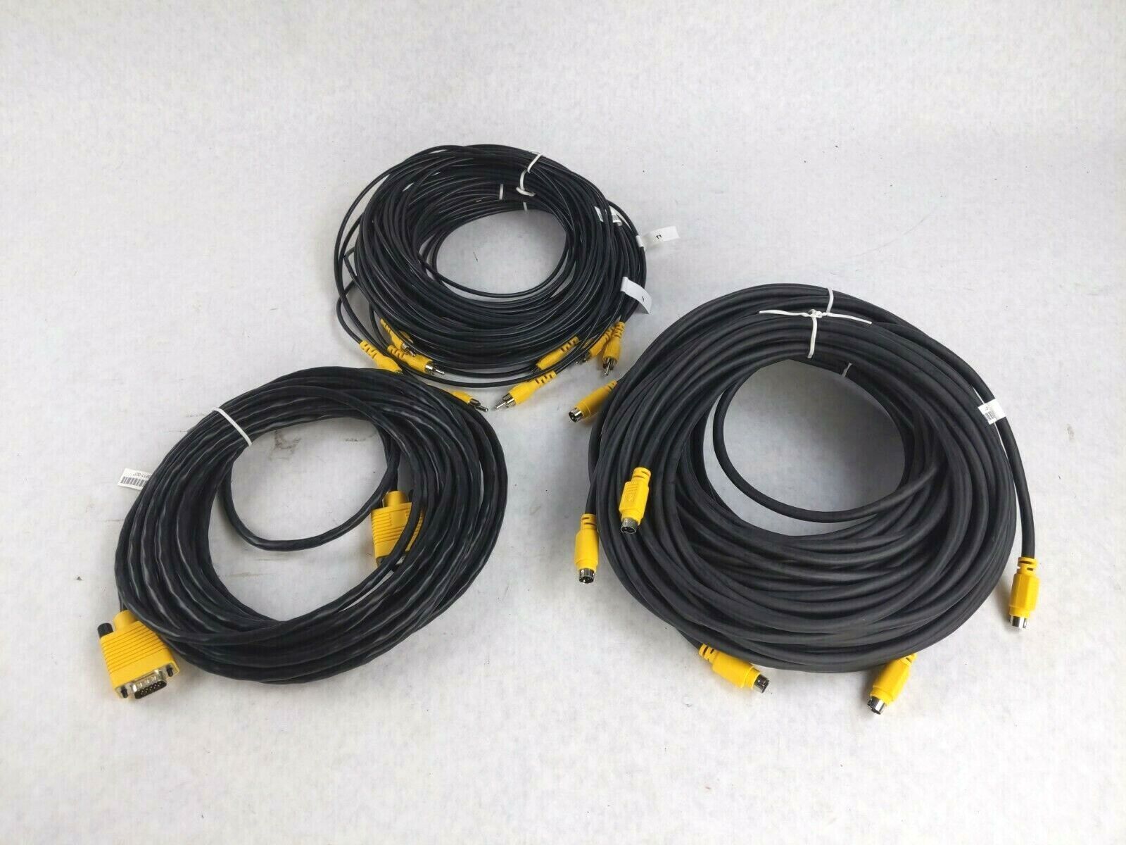 VS4000 Monitor Cables Lot of 9 2215-10305-001 1x VGA, 4x Composite, 4x S-Video