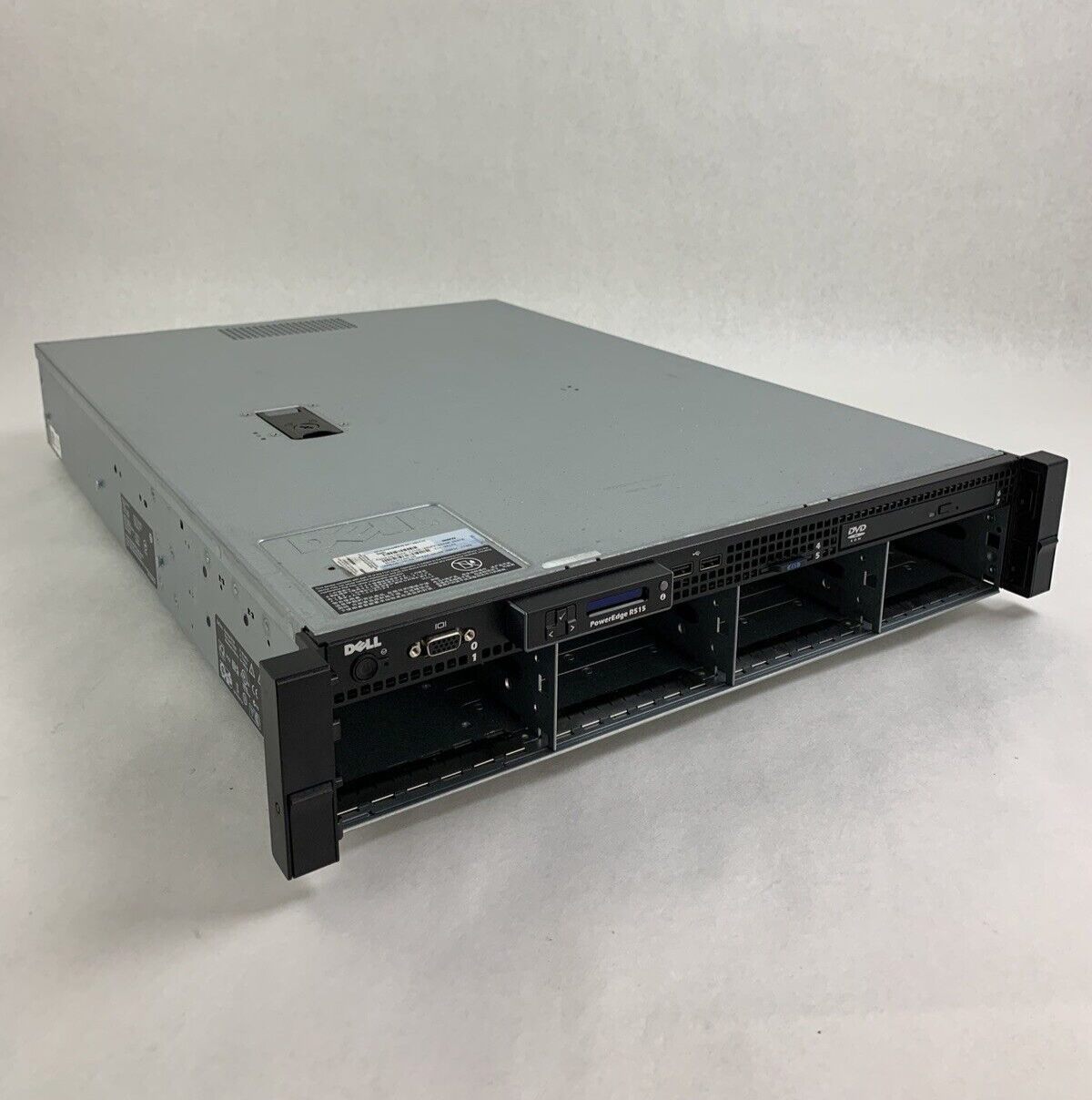 Dell PowerEdge R515 Server 1x AMD Opteron 4122 2.2 GHz 16 GB RAM No HDD No OS