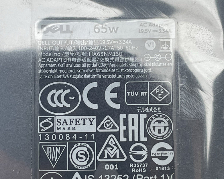 Dell AC Adapter - Model HA65NM130, 65w, 19.5v, 3.34A, Lot of 6