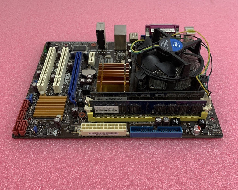 ASUS P5QPL-AM Motherboard Intel Core 2 Duo E7500 2.93GHz 2GB w/ Shield