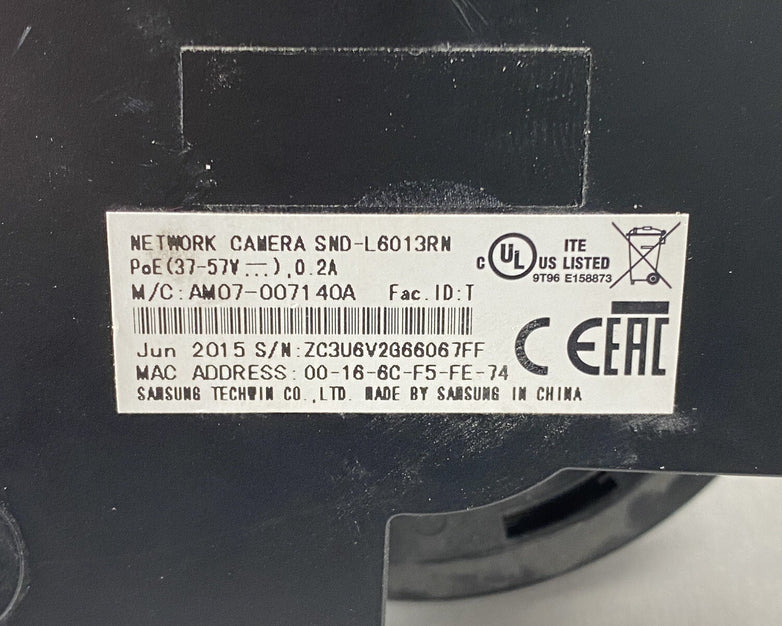Samsung iPolis SND-L6013RN Network Camera Untested