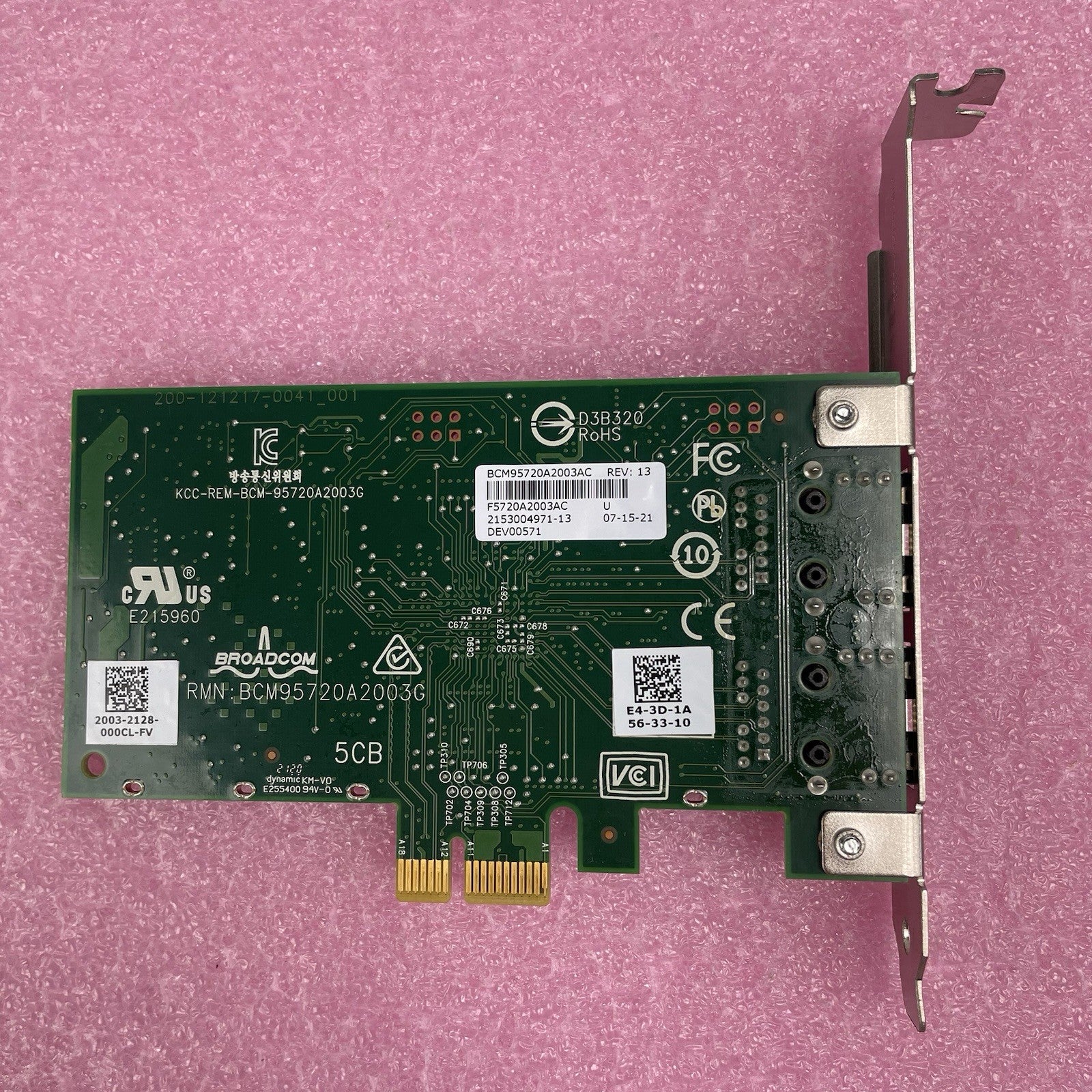 Broadcom BCM95720A2003G Dual Port Ethernet Card