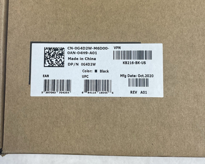 Dell OEM Wired USB Black Keyboard 0G4D2W 0RKR0N Mixed Lot of 10