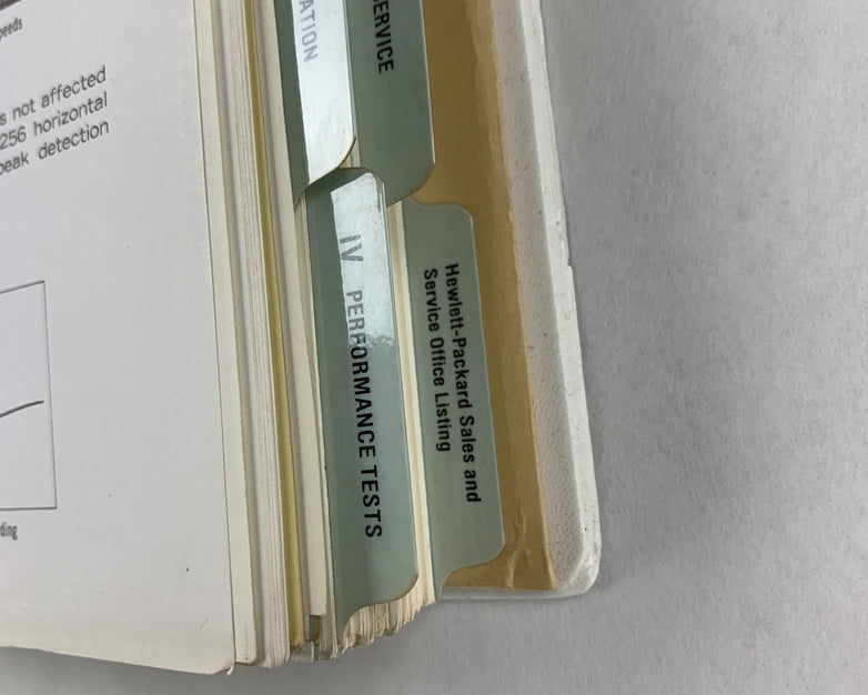 Hewlett Packard 8558B Spectrum Analyzer Operating and Service Manual 08558-90061