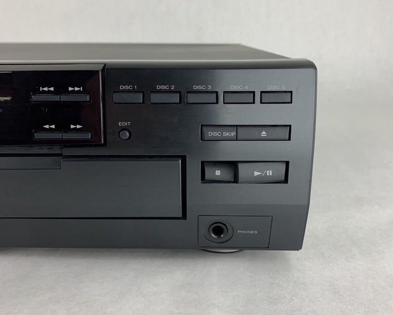 Kenwood CD-204 5-Disc CD Changer Missing Remote Broken Stop/Pause Buttons Tested