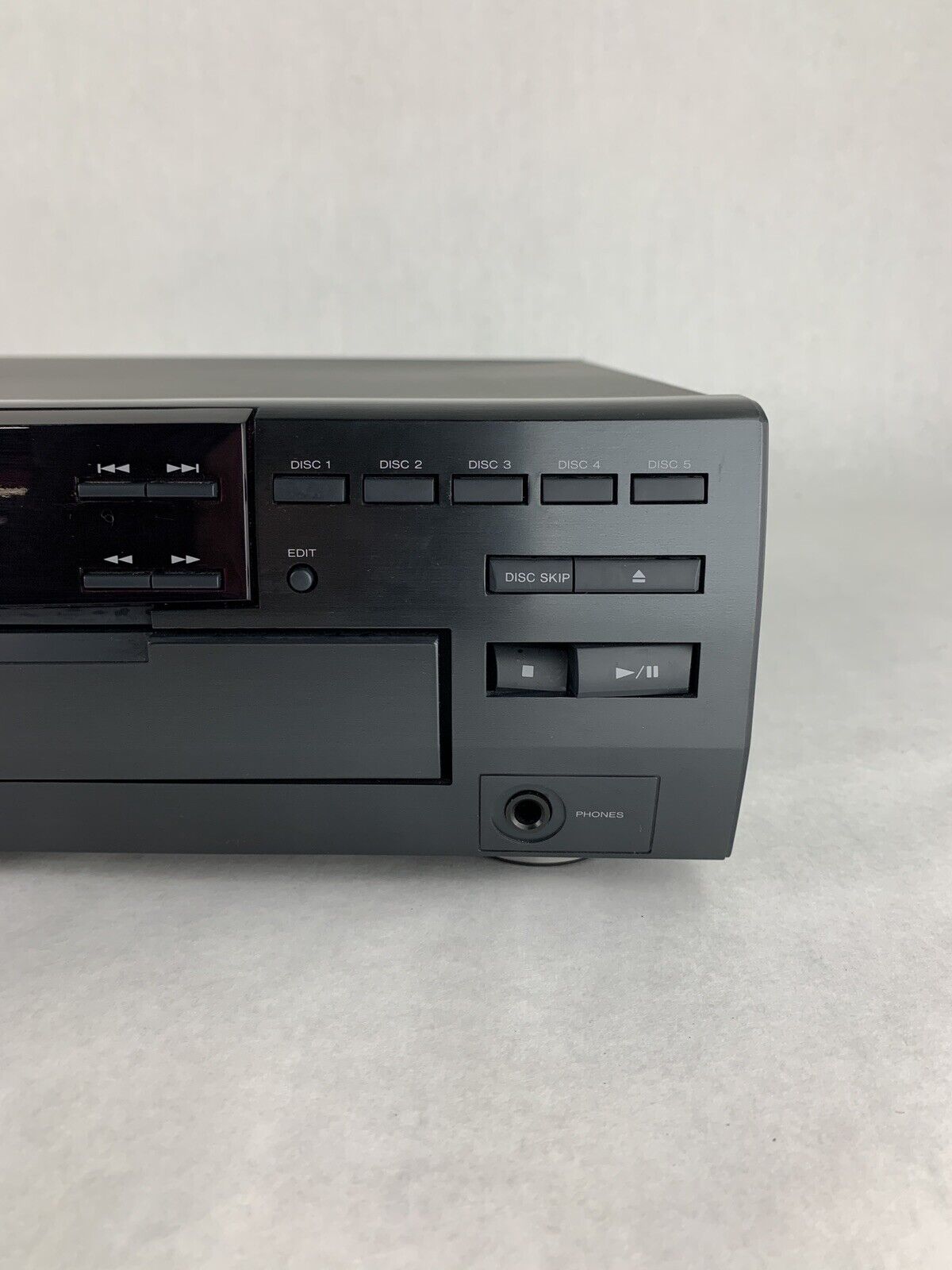 Kenwood CD-204 5-Disc CD Changer Missing Remote Broken Stop/Pause Buttons Tested
