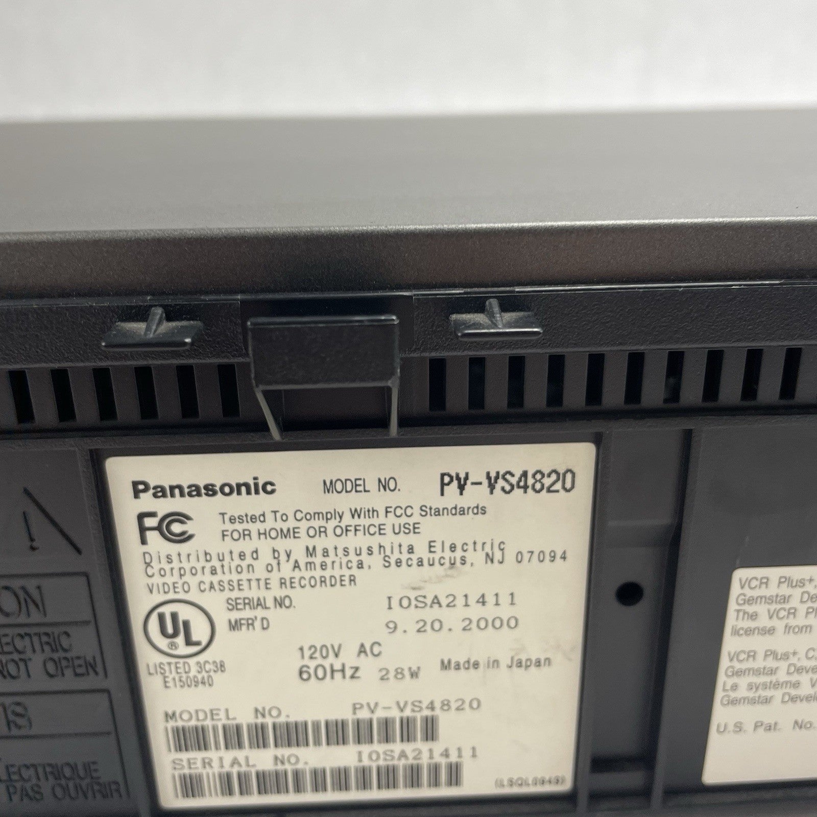 Panasonic Blue Line PV-VS4820 Omnivision Missing Faceplate Tested Working8