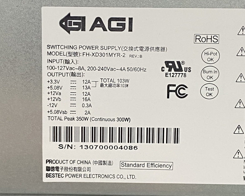 Unbranded Micro ATX Tower Computer Case AGI 350W PSU