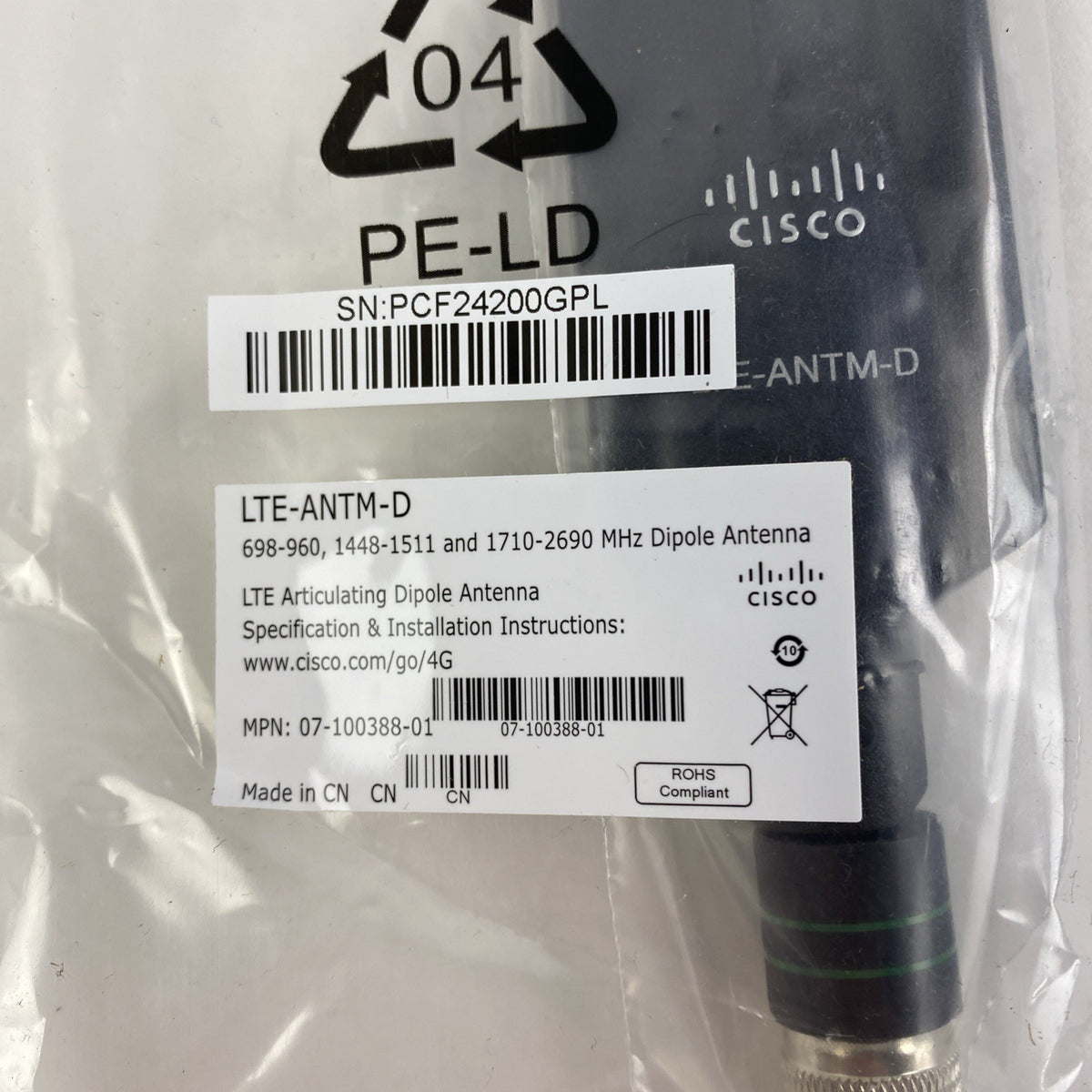 Cisco 4G-AE010-R Antenna Extension Base 10' Cable w/ LTE-ANTM-D Antenna Lot of 26