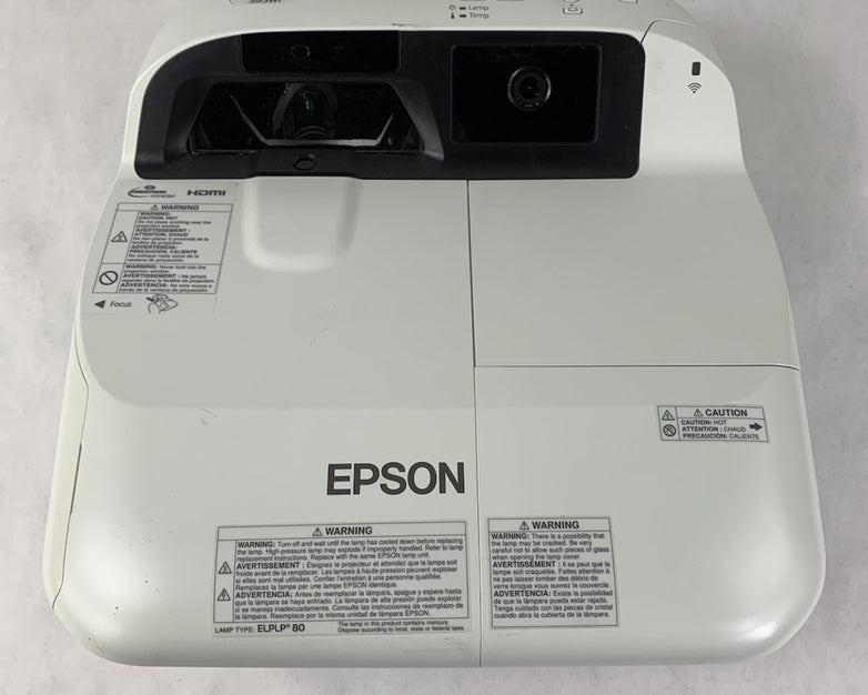 Epson BrightLink 595Wi H599A LCD Lamp Projector 2791 Lamp Hours - No Remote
