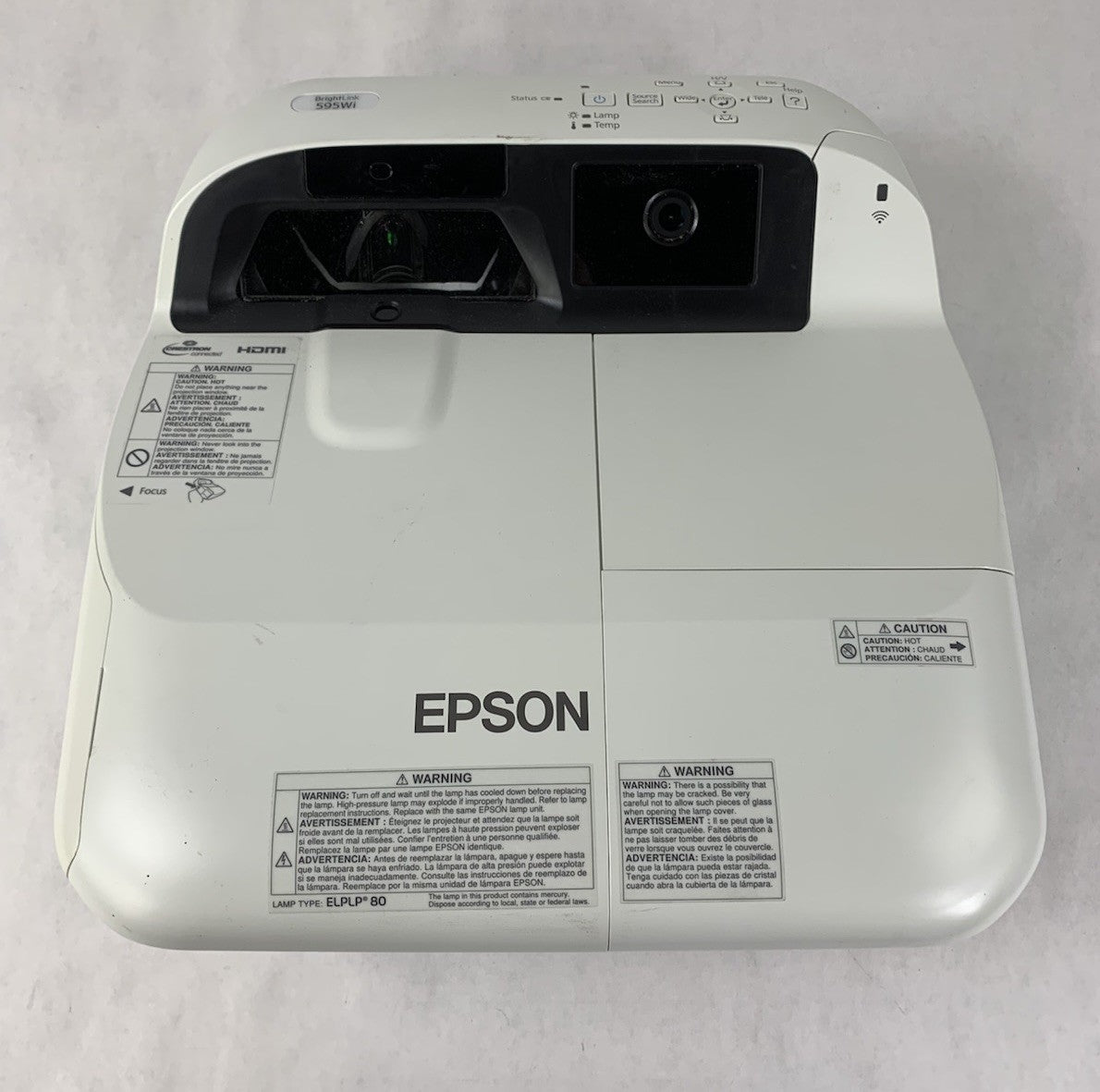 Epson BrightLink 595Wi H599A LCD Lamp Projector 2791 Lamp Hours - No Remote5