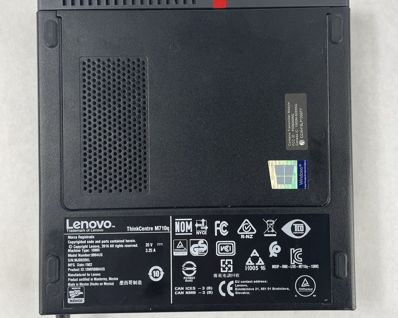 Lenovo ThinkCentre M710q Micro i5-7500T 2.70 GHz 8 GB RAM No HDD/OS/AC - READ