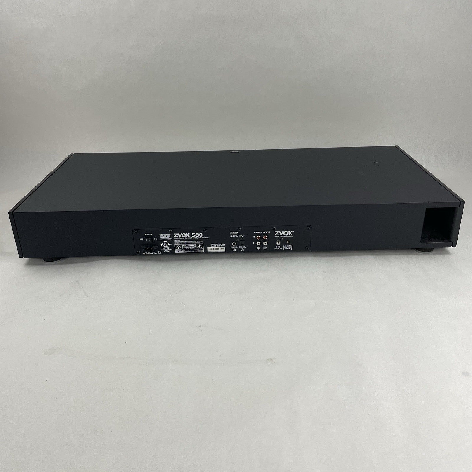 ZVOX 580 Sound Bar Sound Base Cabinet Box Subwoofer Sound System TV Platform Blk