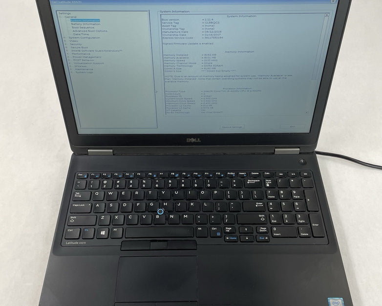 Dell Latitude E5570 15.6" i5-6200U 2.30 GHz 8 GB RAM No SSD/OS/AC