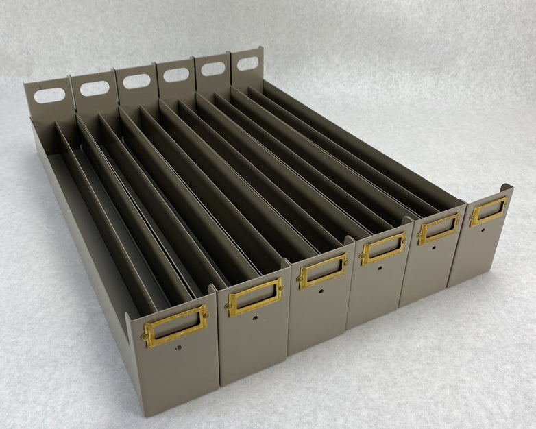 Fisherbrand 07212103 Six Microscope Slide Storage Divided Drawers Brown