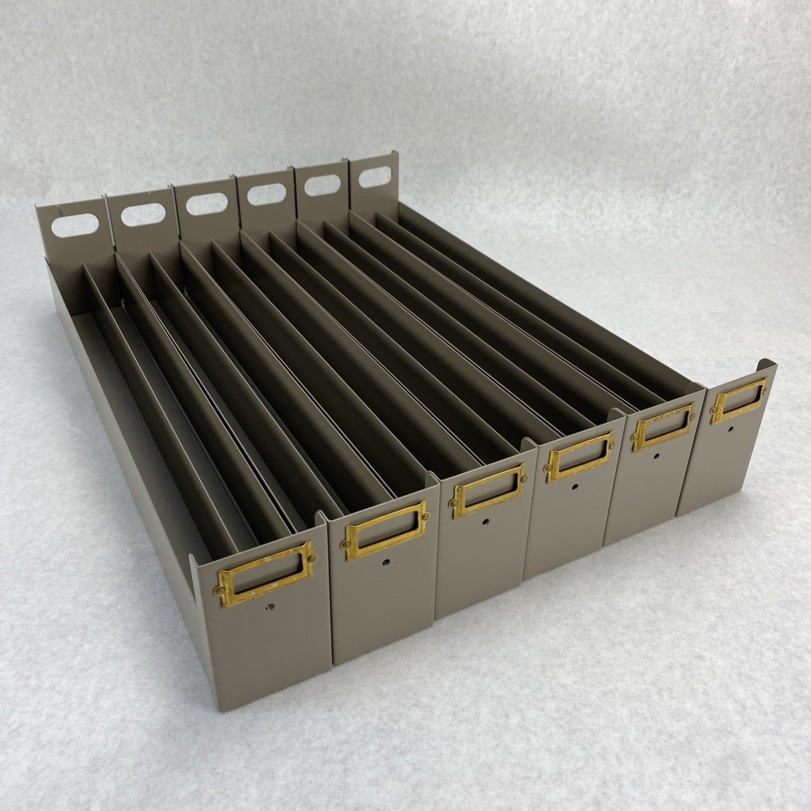 Fisherbrand 07212103 Six Microscope Slide Storage Divided Drawers Brown0