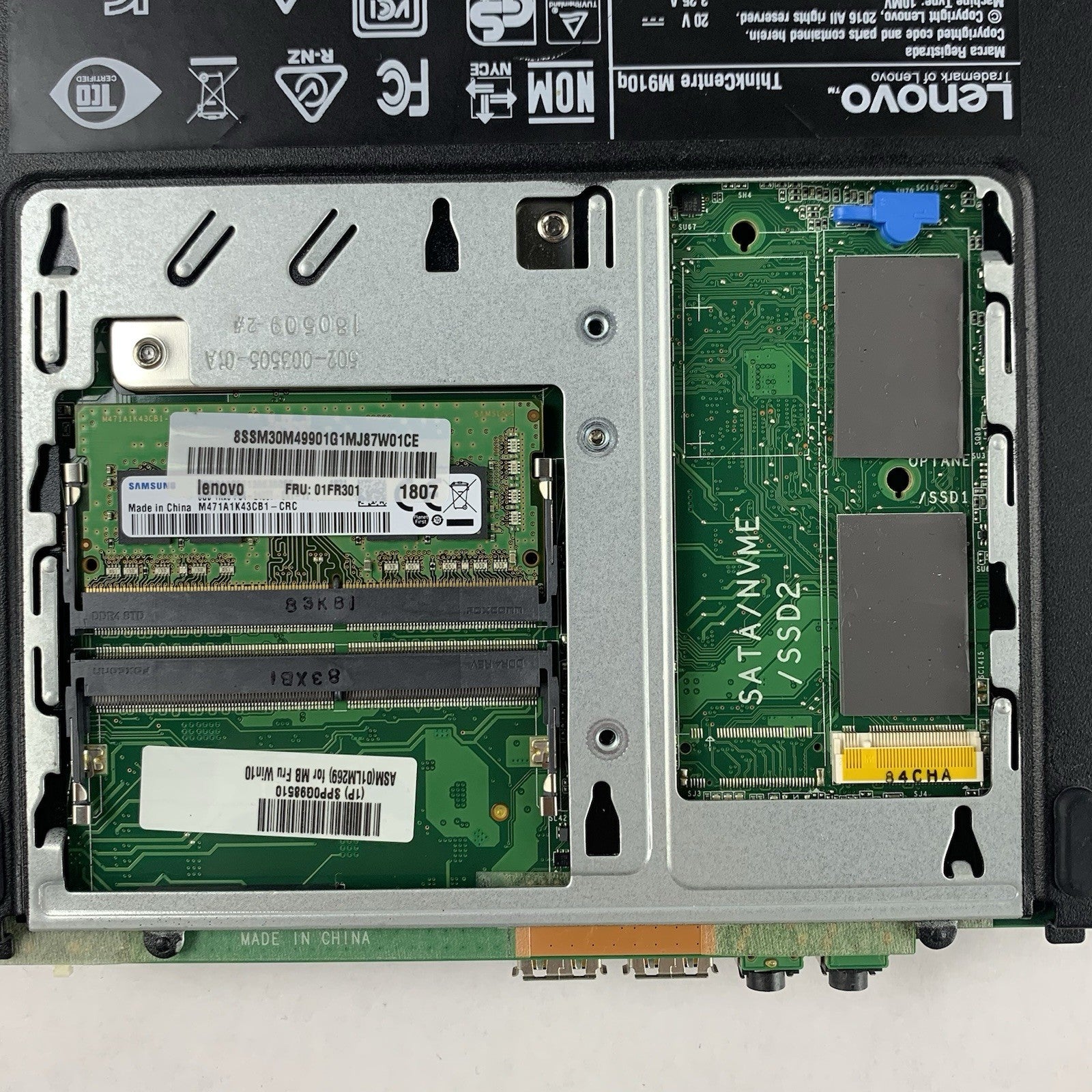 Lenovo M910q i5-7500T 2.7 GHz 8 GB RAM No SSD/HDD No OS No AC Adapter No Ant12