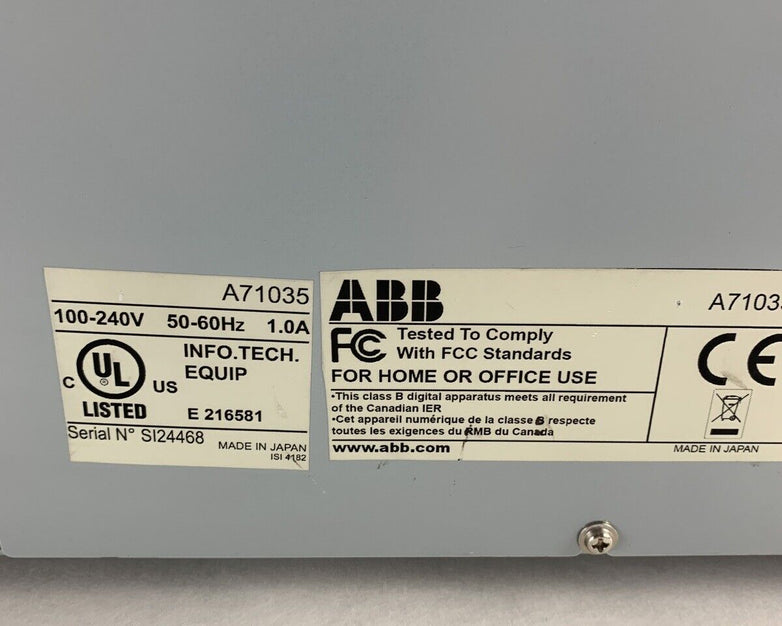 ABB HTP500 Thermal Transfer Marking System Powers on Bad Cover Hinge