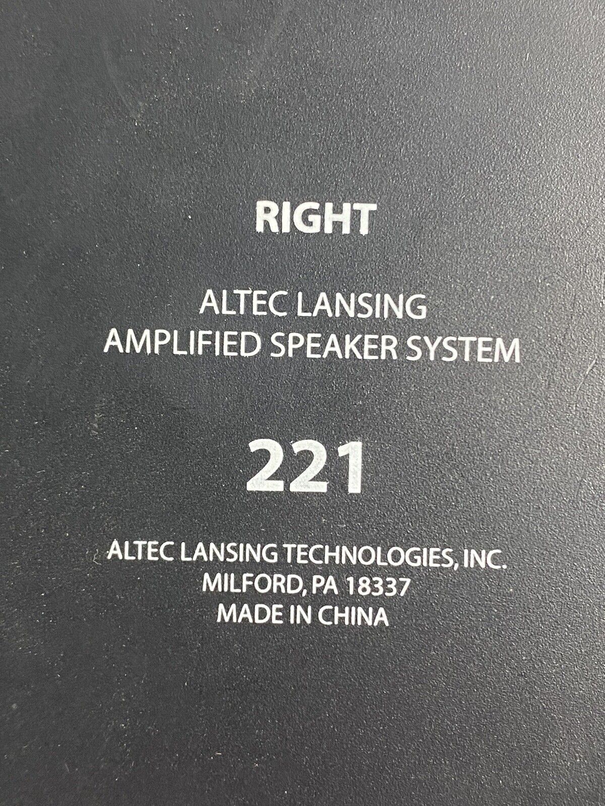 Altec Lansing Pair of Mini Portable Computer Speakers 221 For Parts or Repair