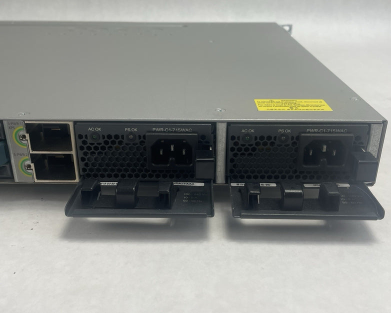 Cisco WS-C3850-24P-S V03 Switch 24-Port Gigabit PoE+ w/ 2x PSU Tested & Reset