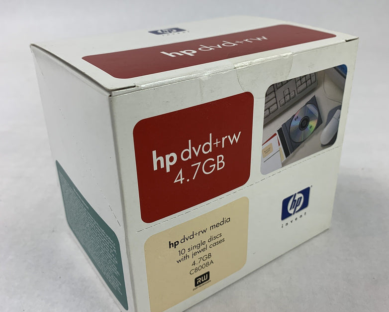 HP C8008A 4.7GB Rewritable DVD+RW Disc NOS 10 Pack New OEM Sealed