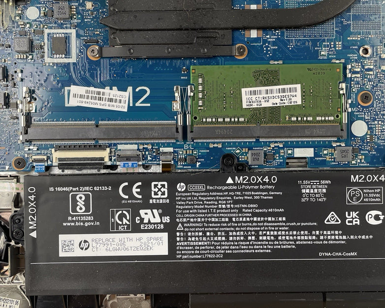 HP EliteBook 850 G7 15.6" i5-10310U 1.70 GHz 8 GB RAM No SSD/OS/AC