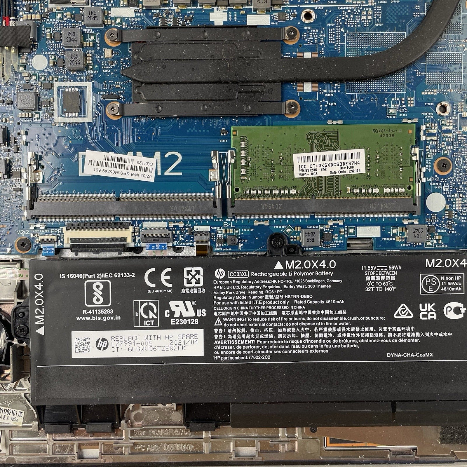HP EliteBook 850 G7 15.6" i5-10310U 1.70 GHz 8 GB RAM No SSD/OS/AC20