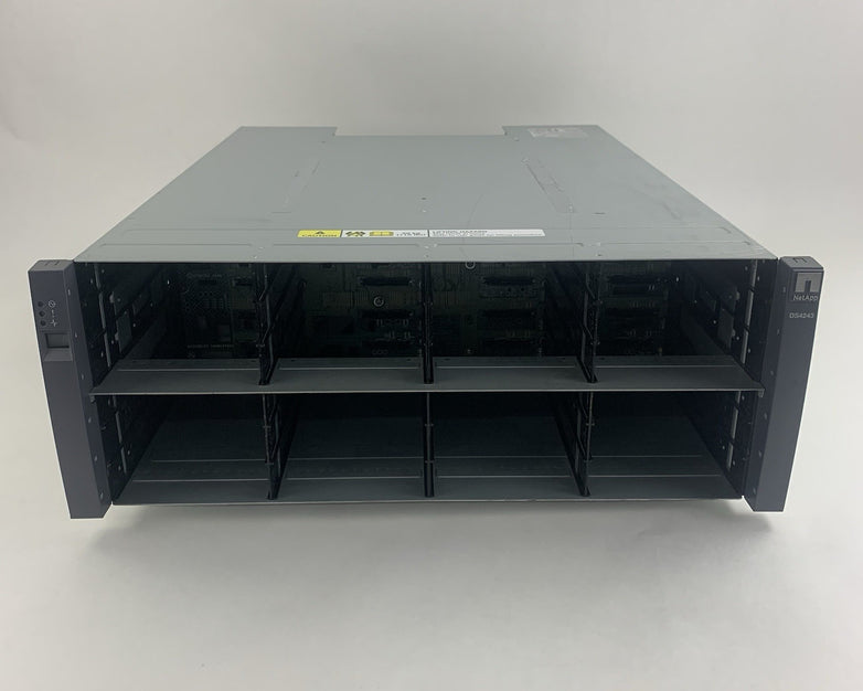 NetApp DS4243 NAJ‑0801 4U 24‑Bay Disk Shelf Chassis 2x IOM3 4x PSUs No HDDs