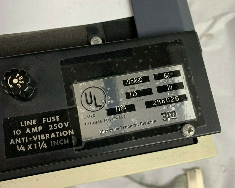3M 275AGC 500 Microfilm Reader Printer 288026