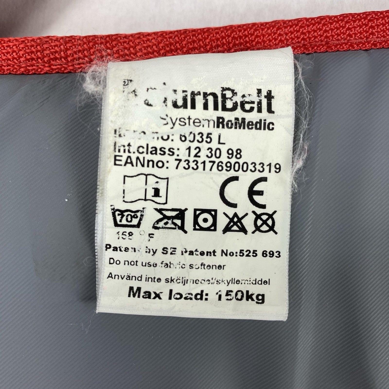 System Romedic Return Belt Lift Aid Size 6035 Large