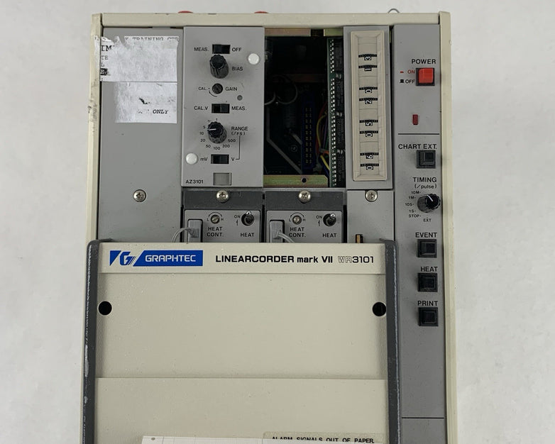 Graphtec WR3101 Linearcorder Mark VII Powers and Prints Not Fully Tested