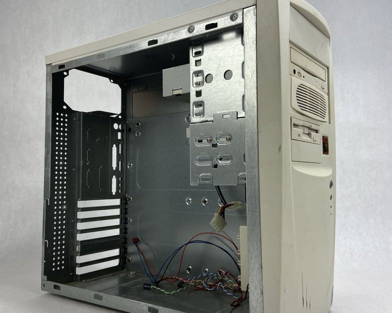 Unbranded Beige ATX Mid Tower Computer Case Bare Bones No PSU