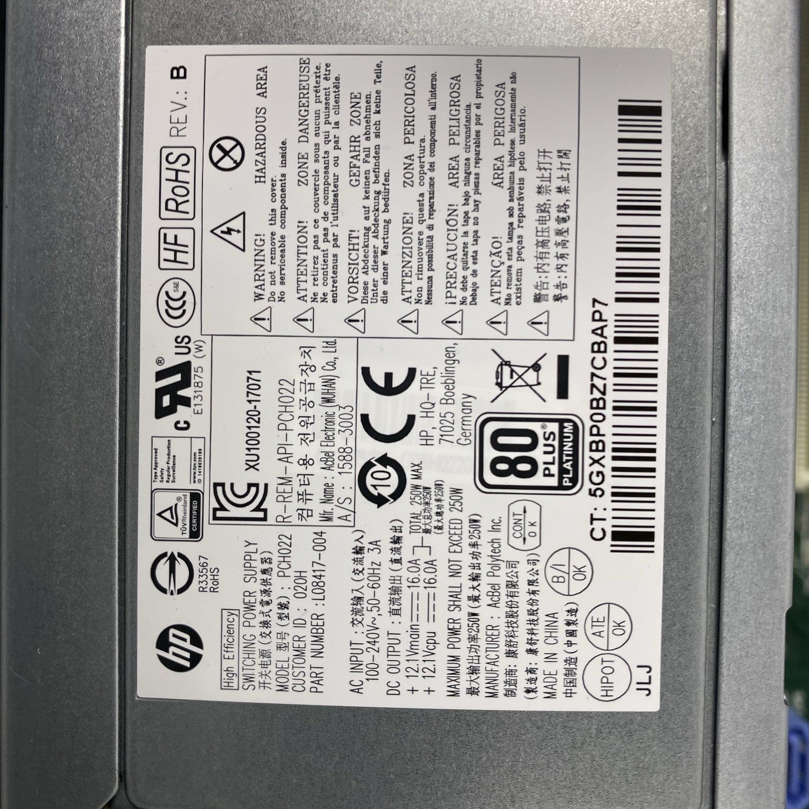 HP EliteDesk 800 G4 Tower Intel Core i5-8500 3GHz 8GB RAM No HDD No OS